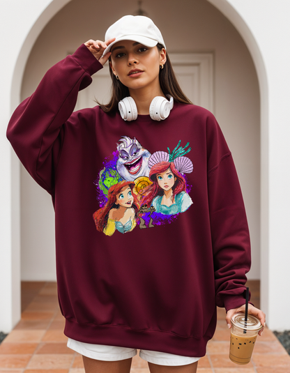 (Pre-order) Little Mermaid Collage Crewneck Sweater