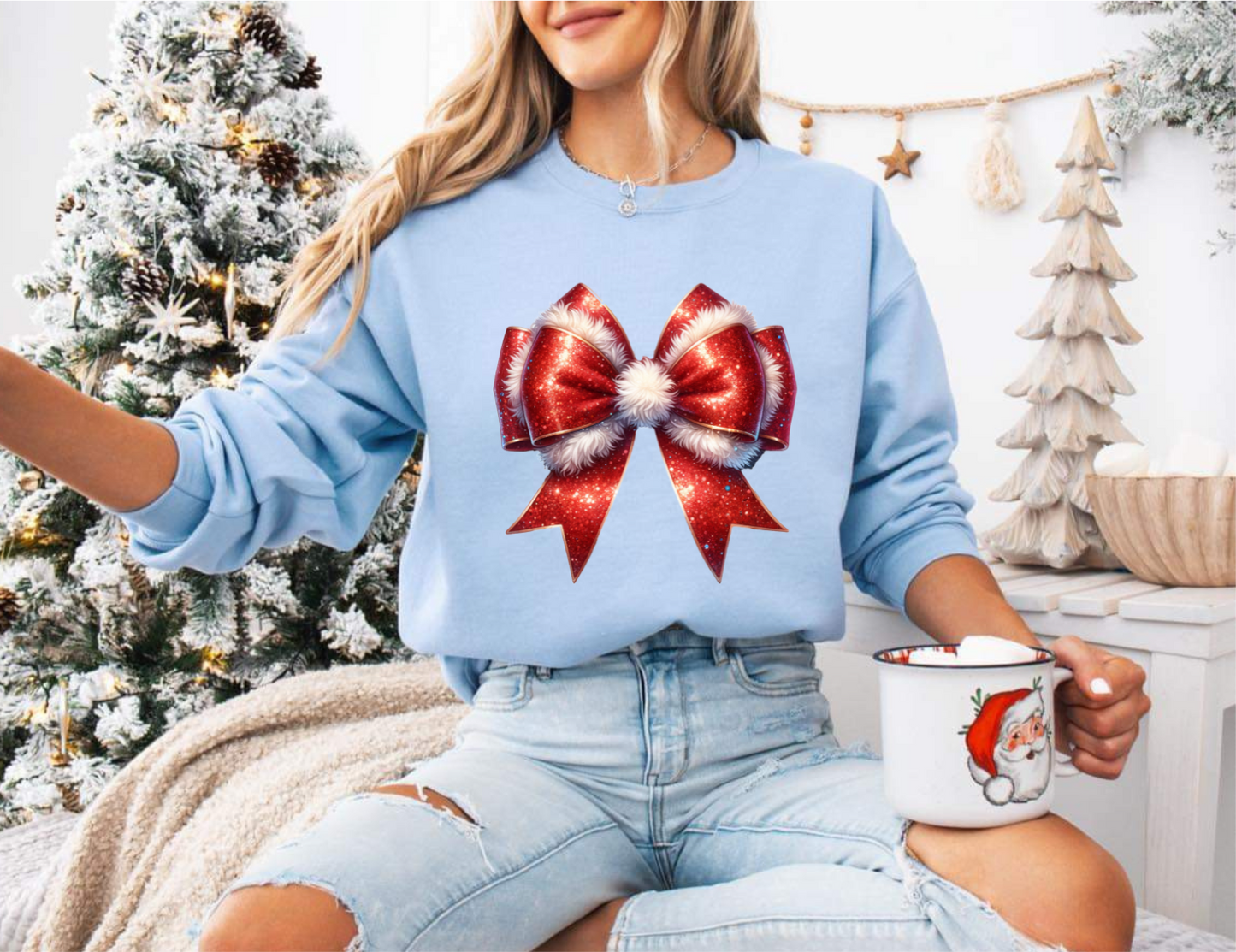 Santa coquette crewneck sweater (pre-order)