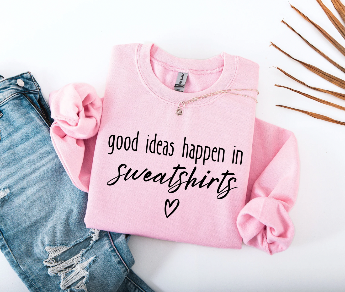 Good Ideas Happen in sweaters crewneck sweater