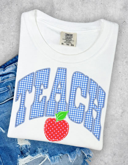 Gingham Teach Graphic Tee