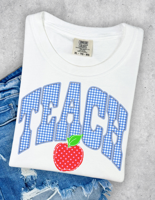Gingham Teach Graphic Tee