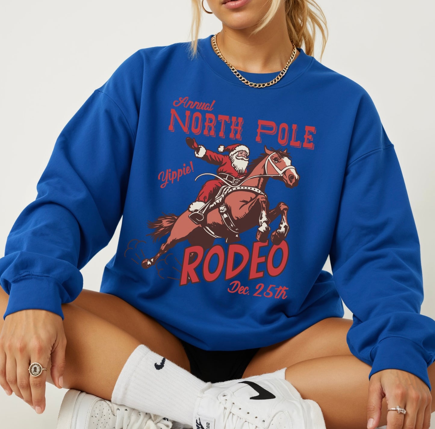 North Pole Rodeo Crewneck Sweater