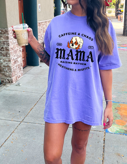 Caffeine and chaos Mama Graphic Tee
