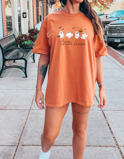 Ghosts Tis the Season graphic tshirt