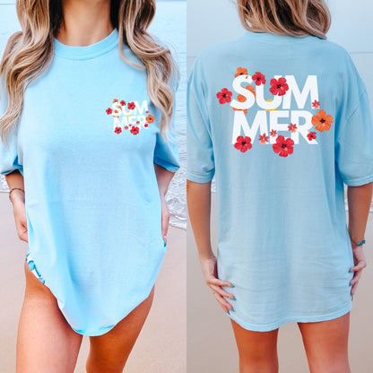 Summer Floral Graphic Tshirt
