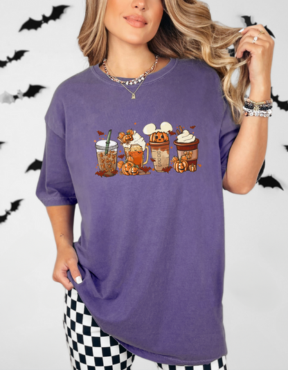 Pumpkin Coffee Cups Graphic Tee