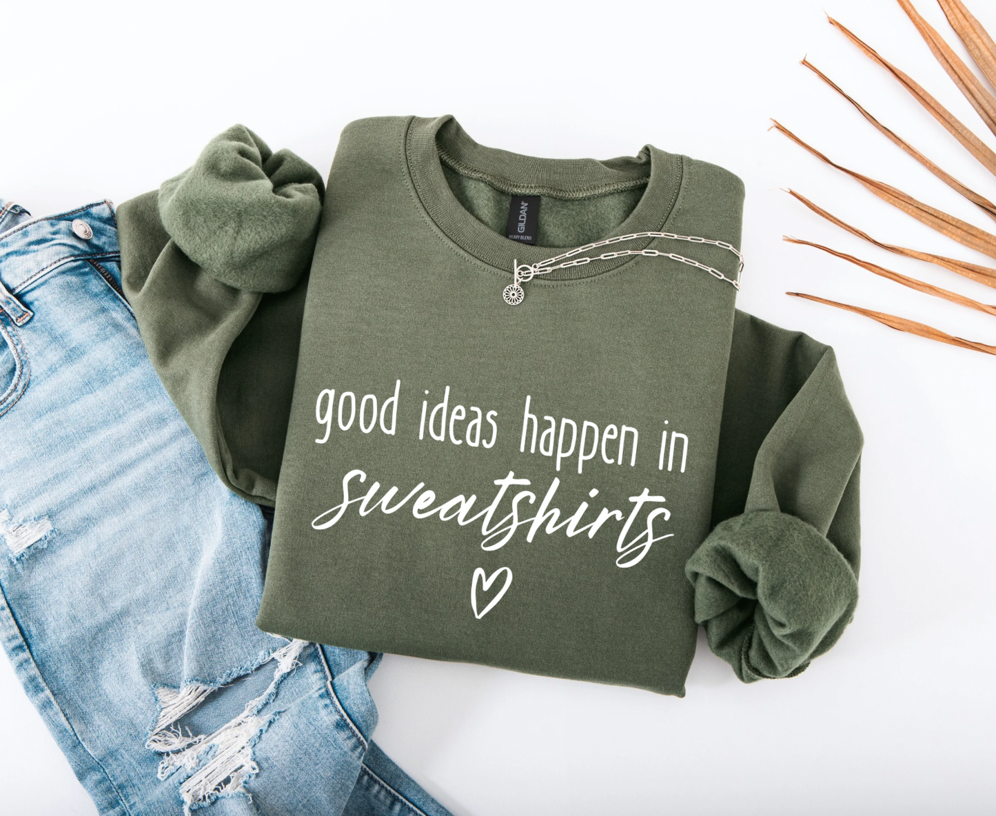 Good Ideas Happen in sweaters crewneck sweater