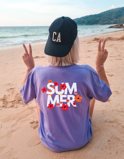 Summer Floral Graphic Tshirt