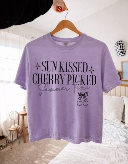 Cherry Picked Cropped Boxy Tee