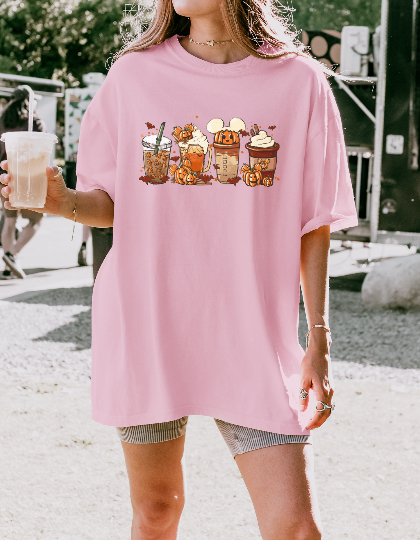 Pumpkin Coffee Cups Graphic Tee