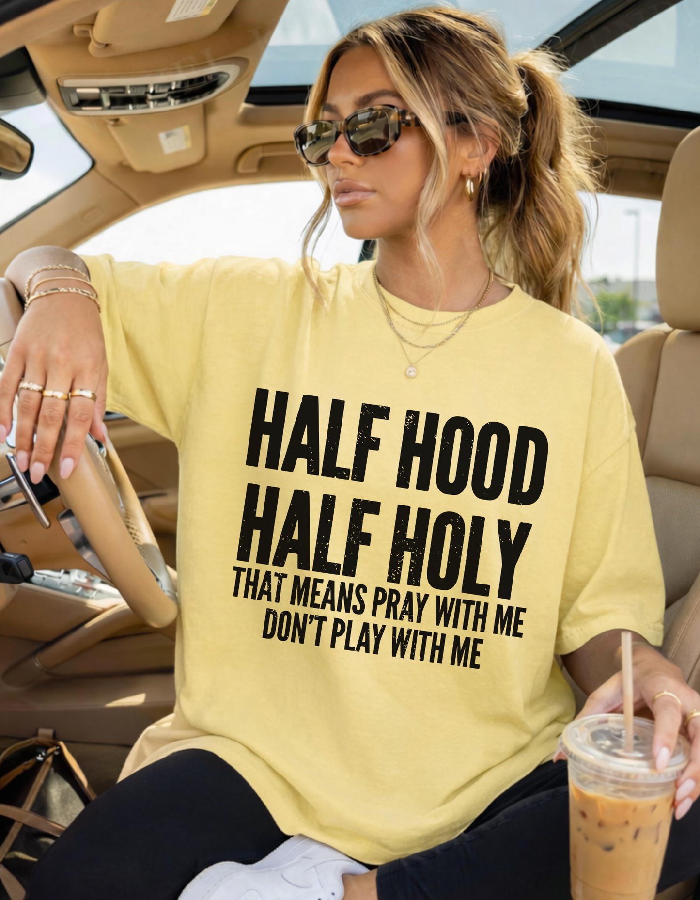 Half Hood Half Holy Graphic Tee