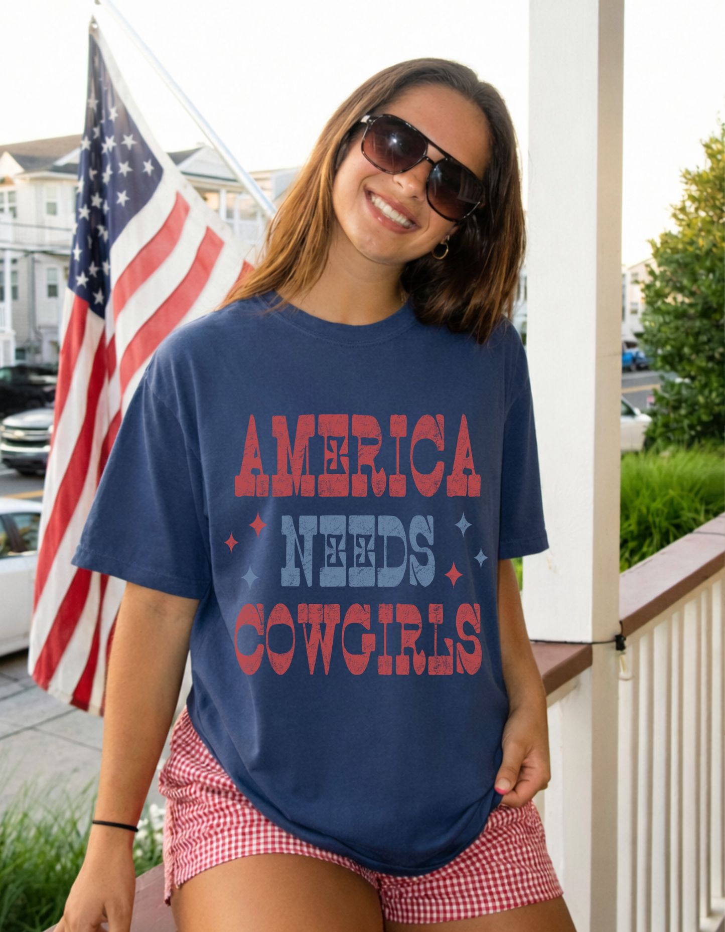 America Needs Cowgirls Graphic Tee