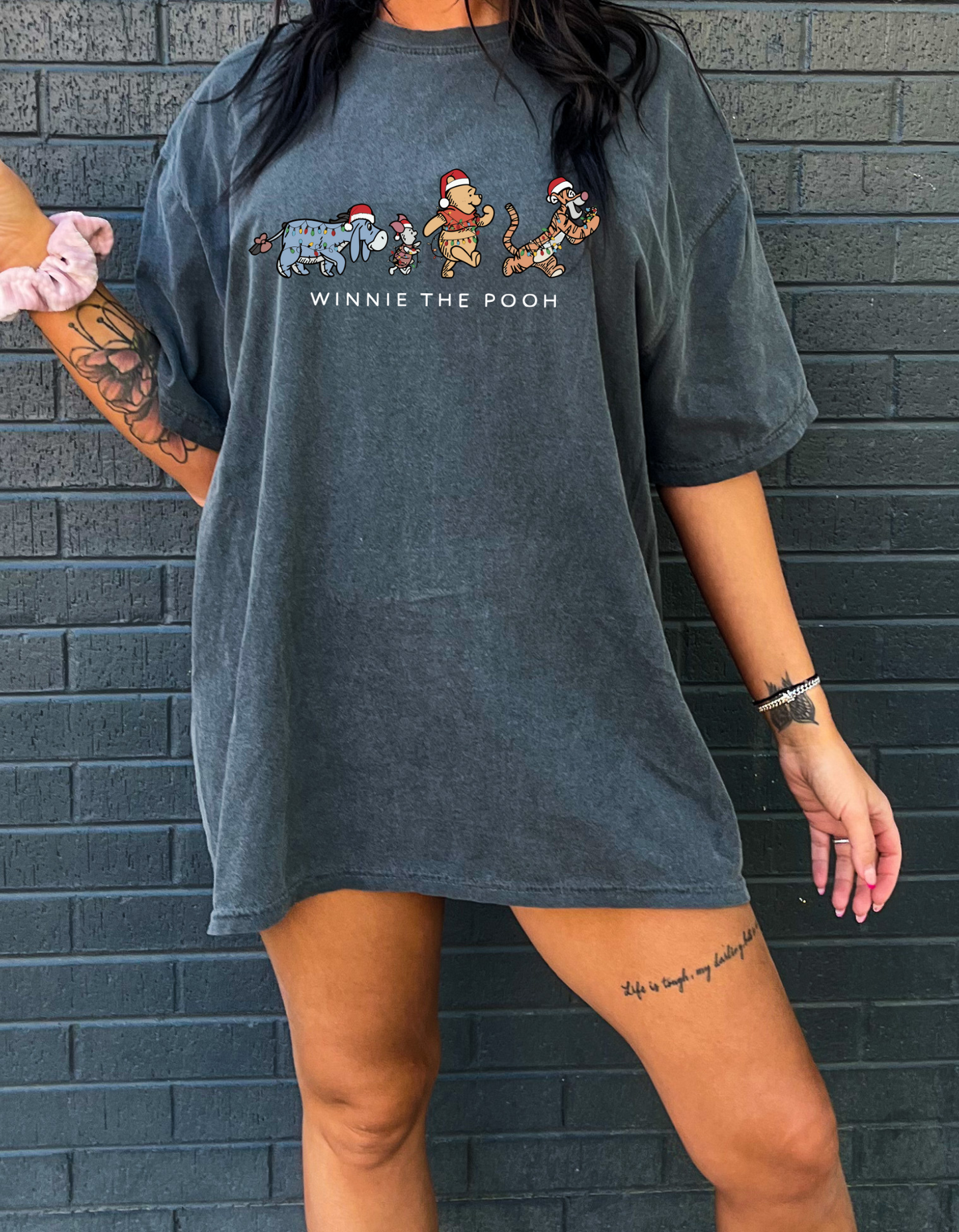 Christmas P00h graphic tee