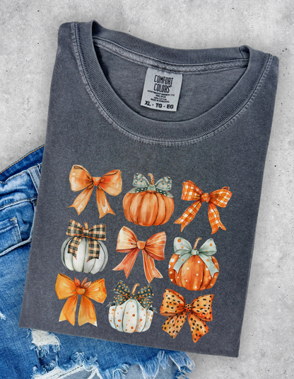 Pumpkin and bows tshirt