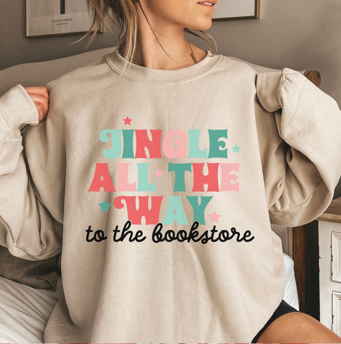 Jingle to the bookstore Crewneck sweater
