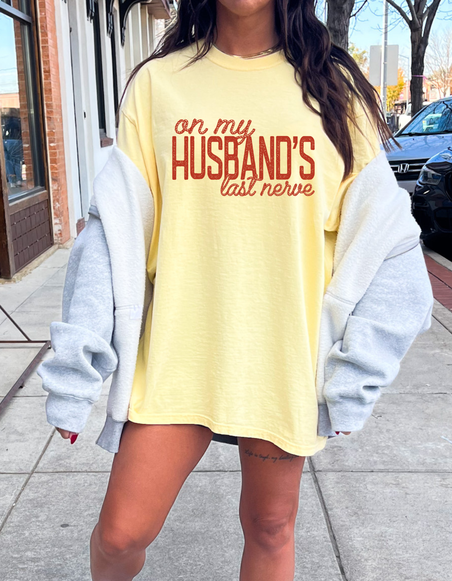 Husbands Last Nerve Graphic Tee