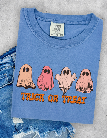 Ghost trick or treat graphic tee