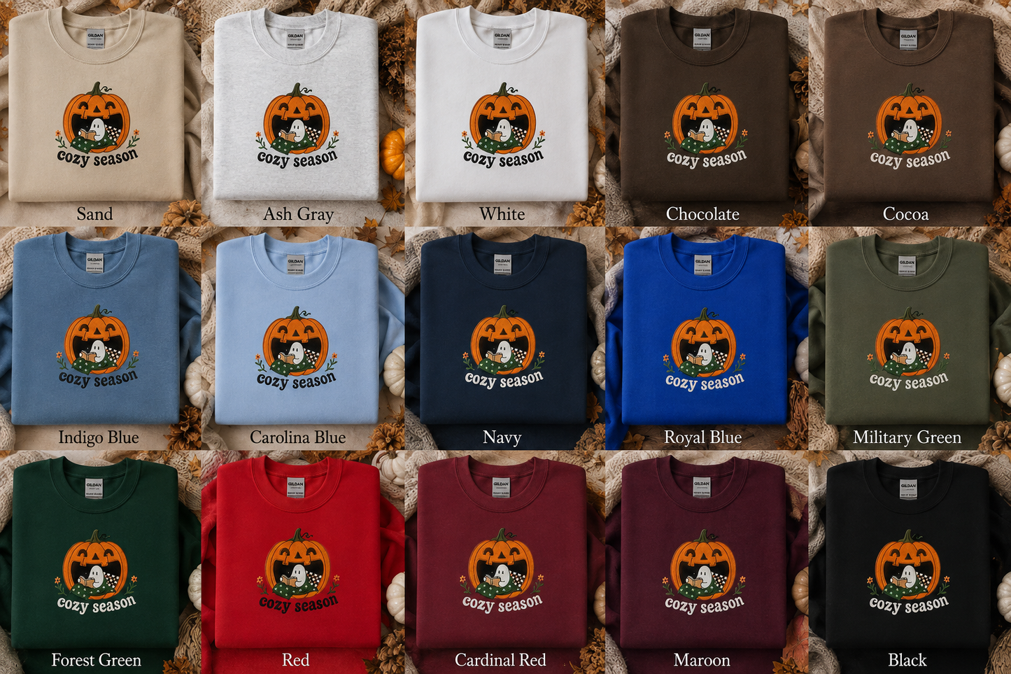 Cozy Season Embroidered Crewneck