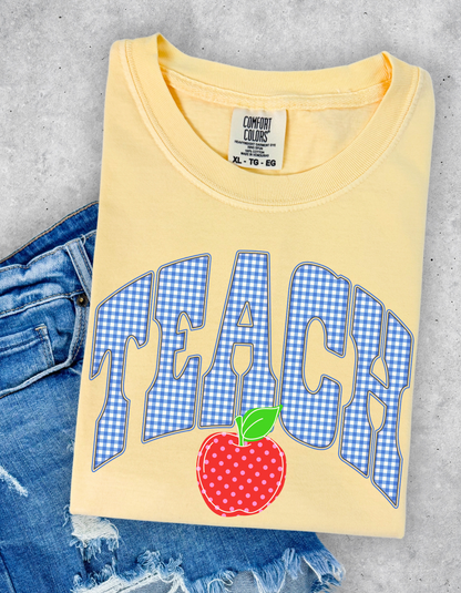 Gingham Teach Graphic Tee