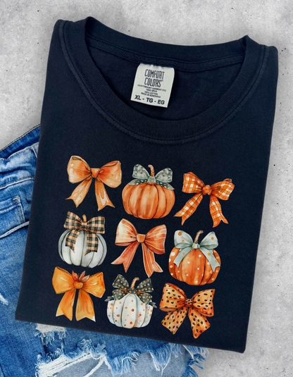 Pumpkin and bows tshirt