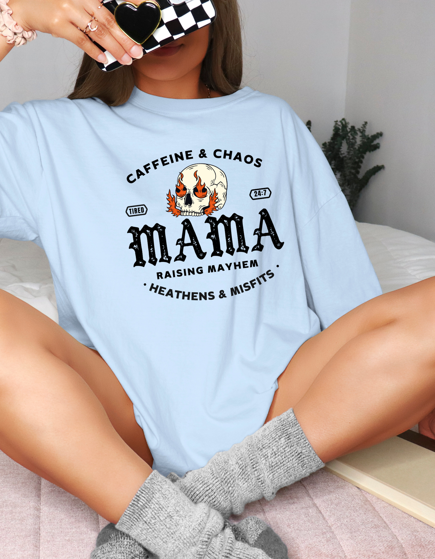 Caffeine and chaos Mama Graphic Tee