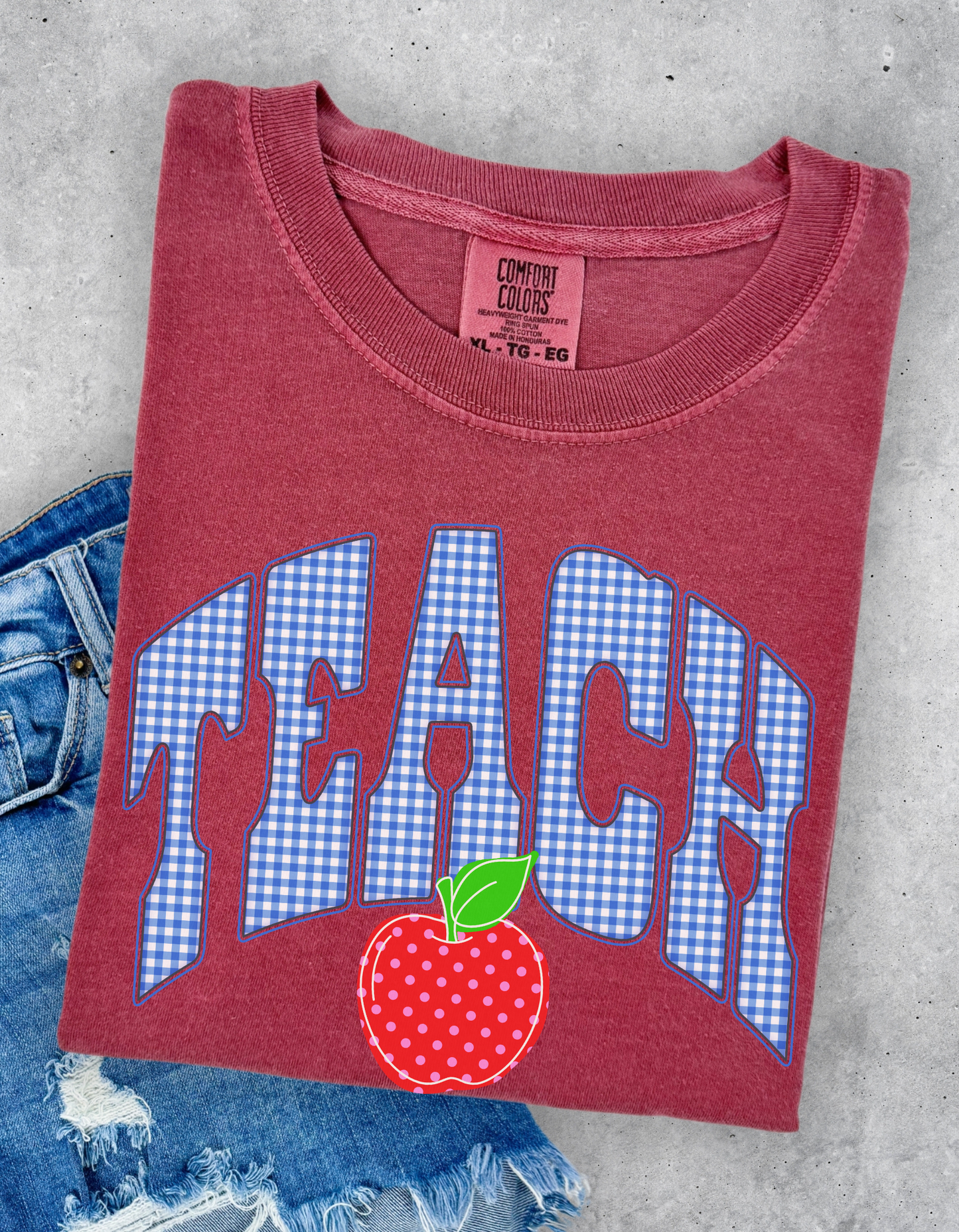 Gingham Teach Graphic Tee