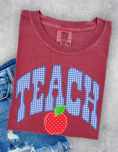 Gingham Teach Graphic Tee