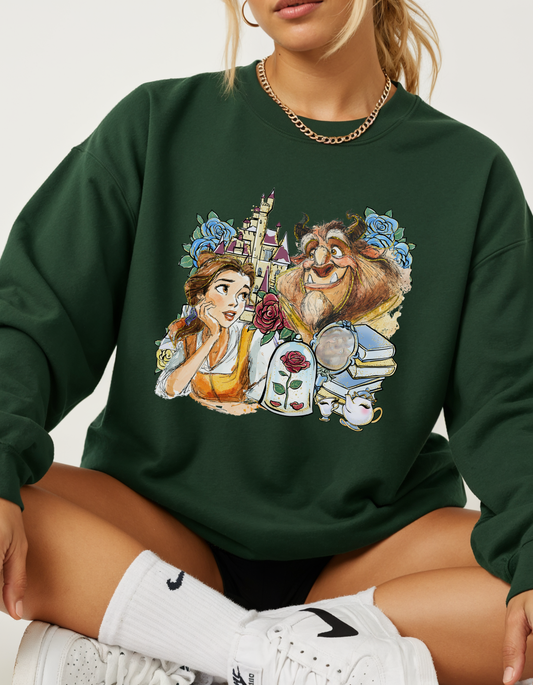 (Pre-order) Beauty and Beast Crewneck Sweater
