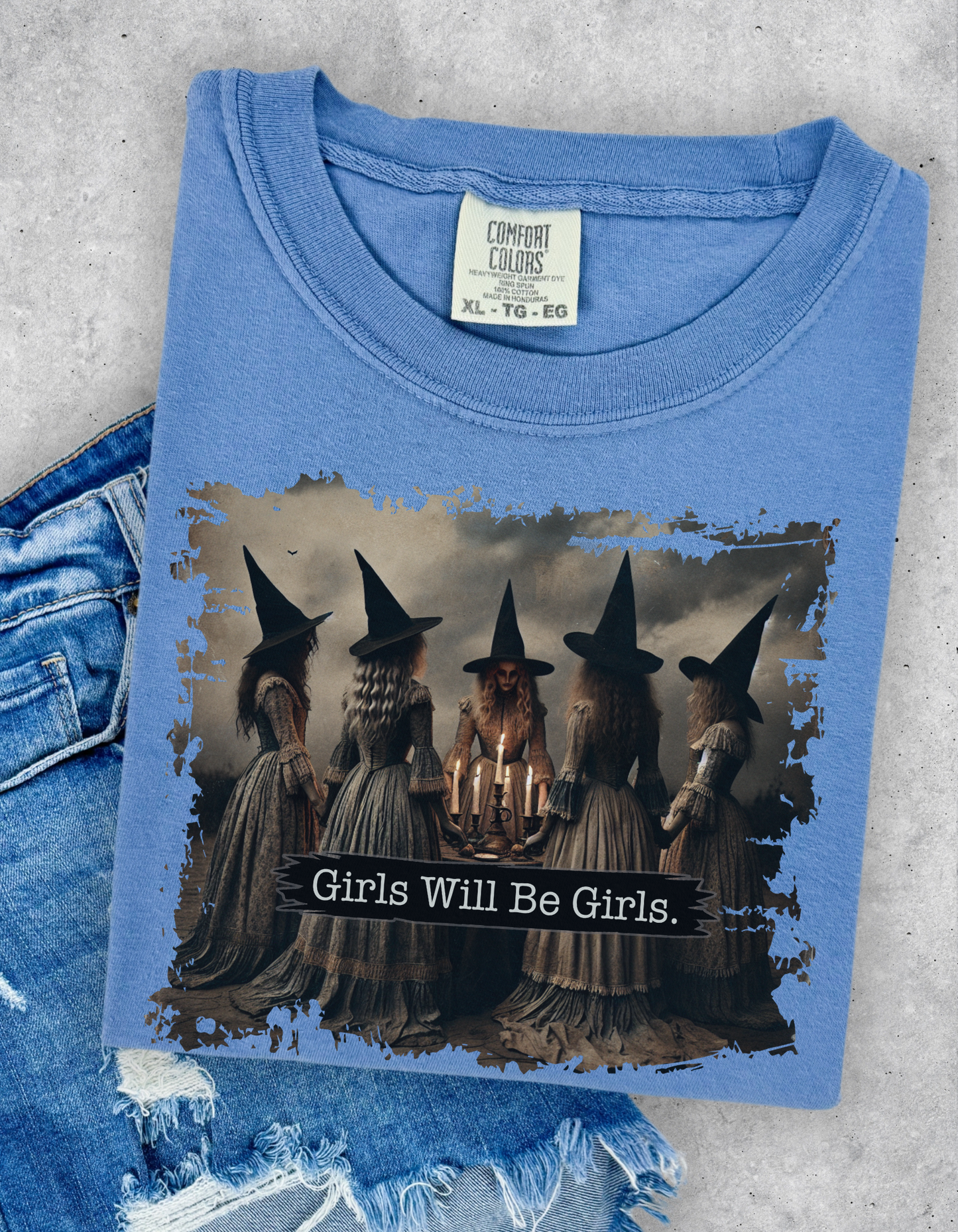 Girls will be girls witches graphic tee