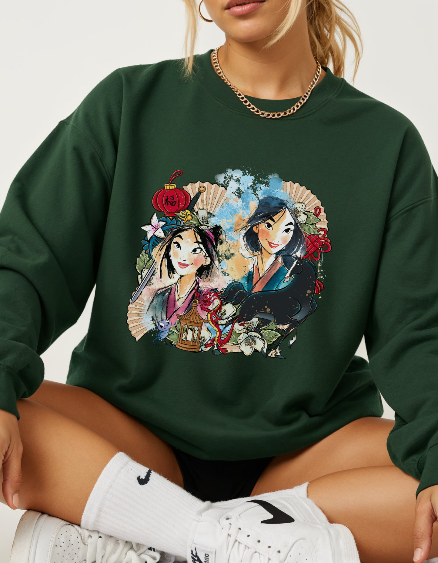 (Pre-order) Mulan collage Crewneck sweater