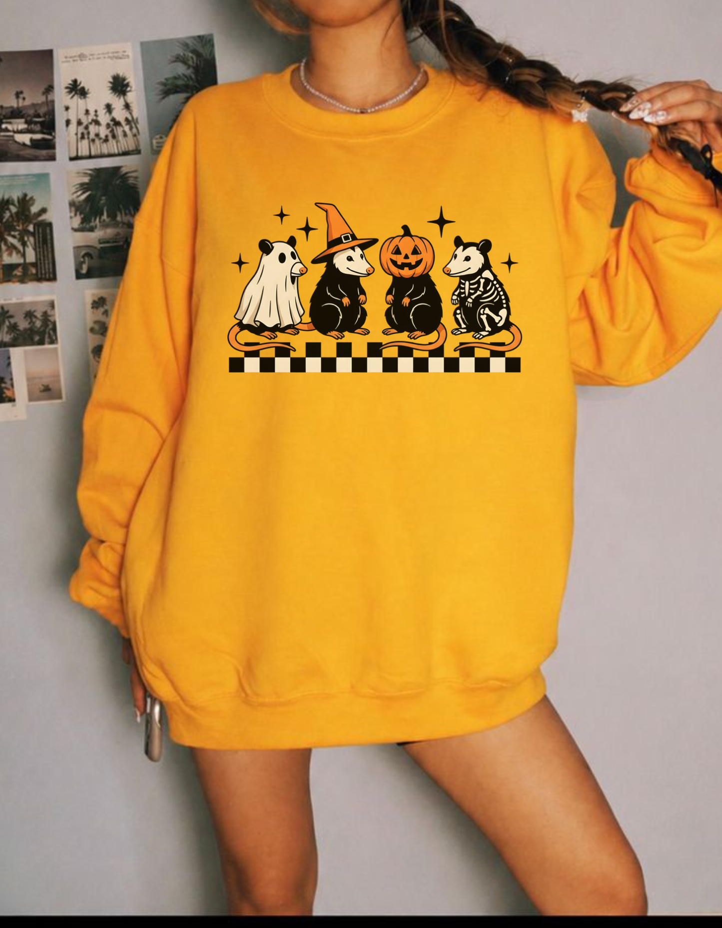 Halloween Possums Crewneck Sweater