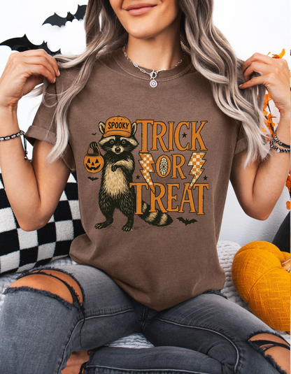 Trick or Treat Raccoon Graphic tee