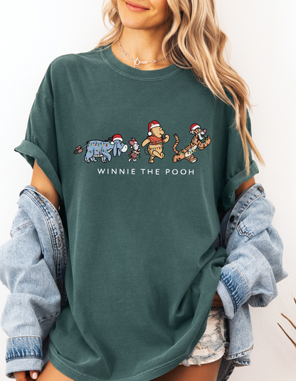 Christmas P00h graphic tee