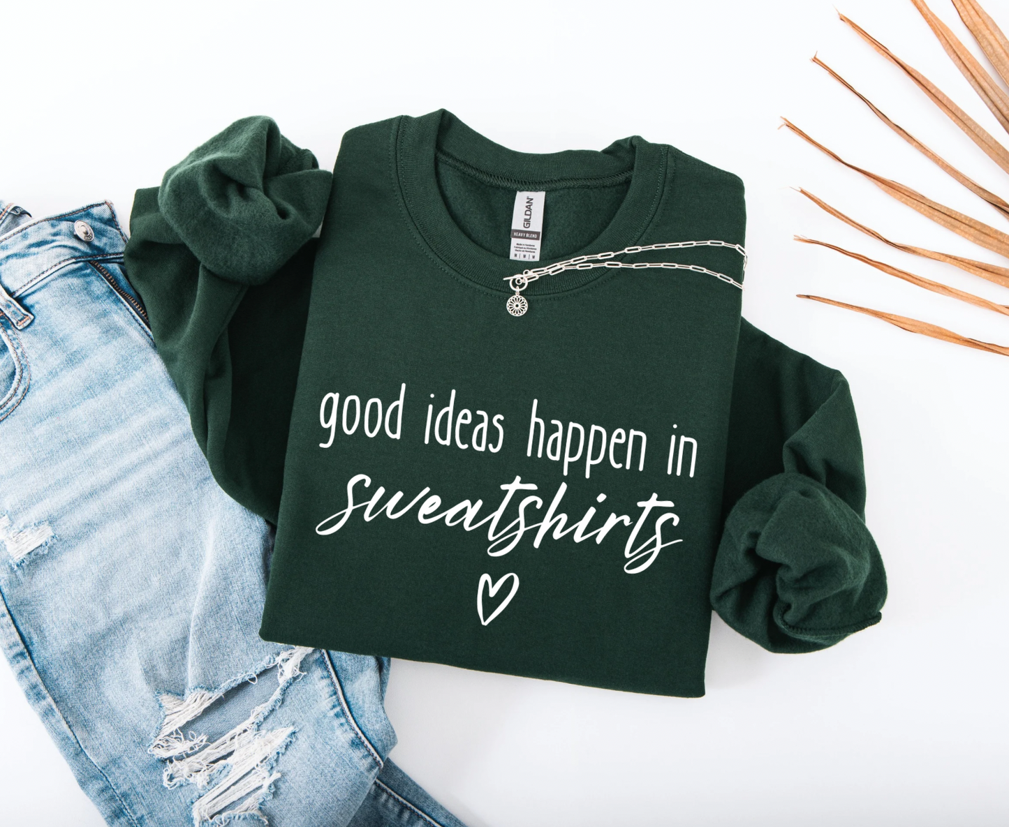 Good Ideas Happen in sweaters crewneck sweater