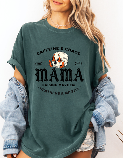 Caffeine and chaos Mama Graphic Tee