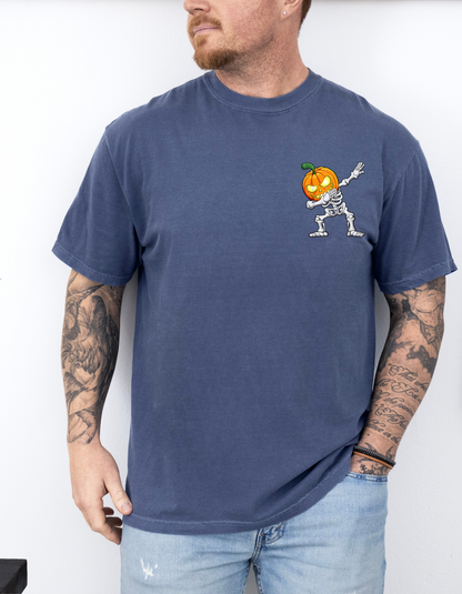 Dabbing skeleton pocket tee