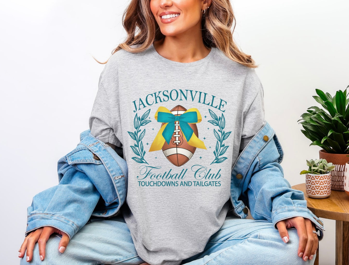 Football Team Bow Graphic Tees