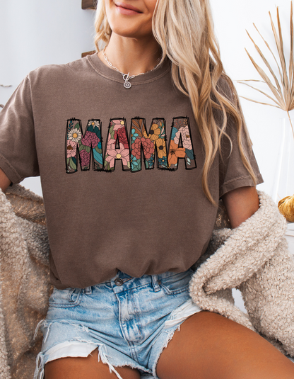Floral mama tee