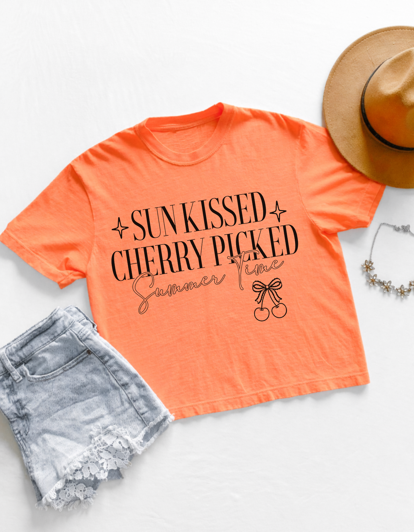 Cherry Picked Cropped Boxy Tee
