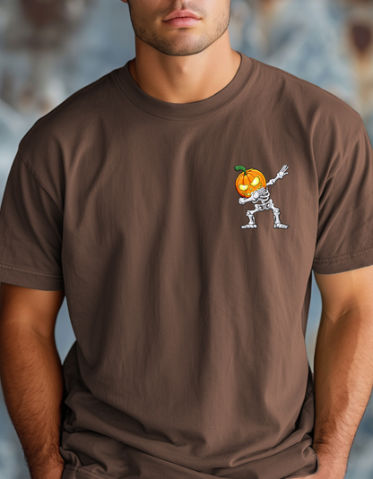Dabbing skeleton pocket tee