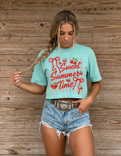Sweet Summertime Cropped Boxy Tee