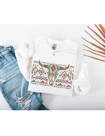 Aztec Bull Crewneck Sweater
