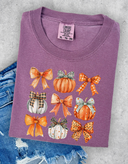Pumpkin and bows tshirt
