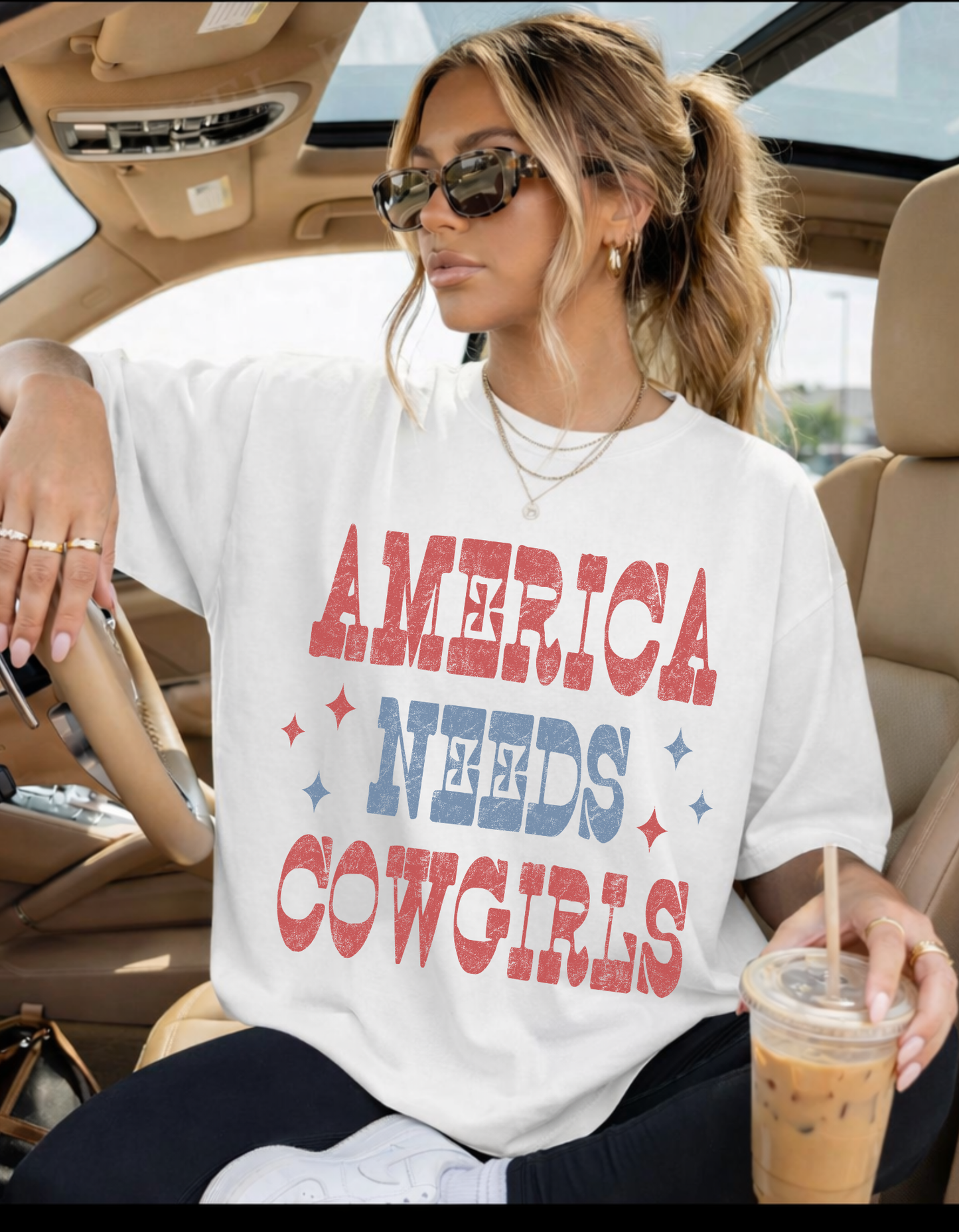 America Needs Cowgirls Graphic Tee