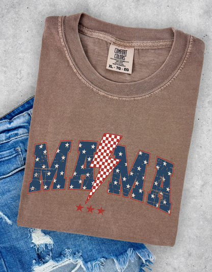 Red white and blue Mama Graphic Tee