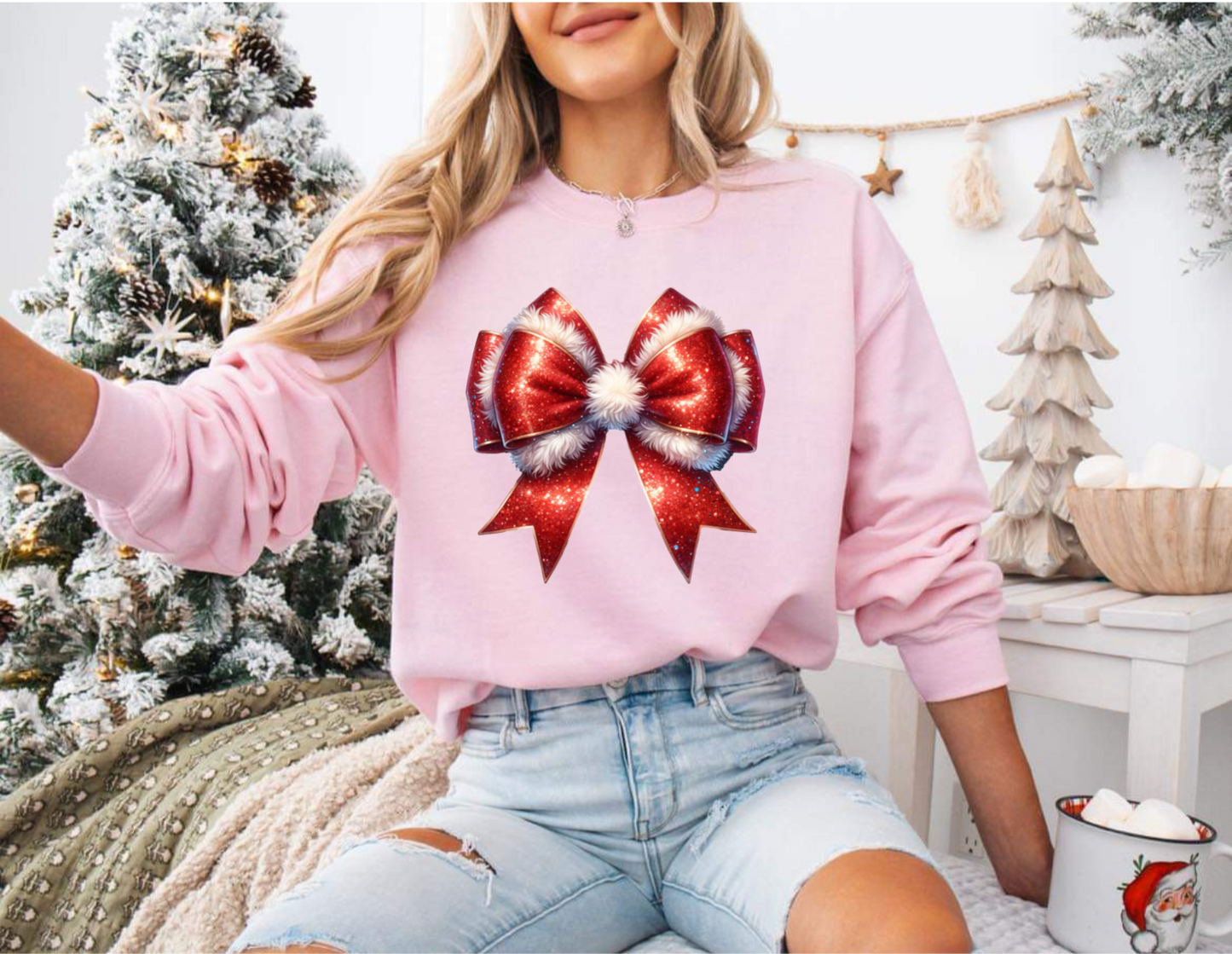 Santa coquette crewneck sweater (pre-order)