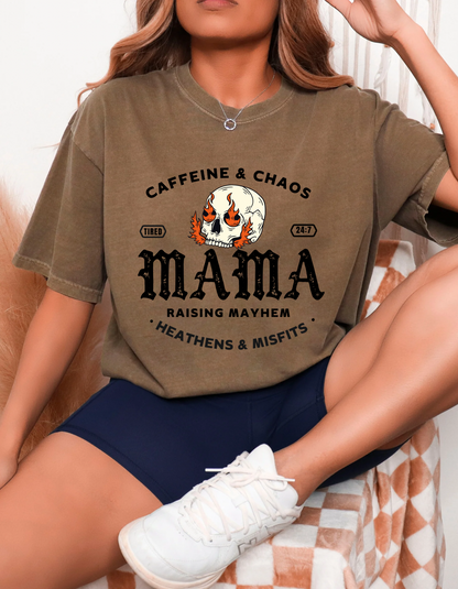 Caffeine and chaos Mama Graphic Tee