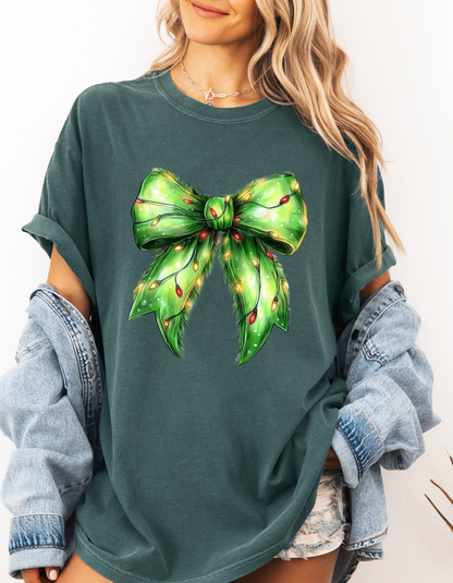 Grinch lights coquette tshirt