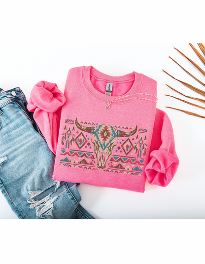 Aztec Bull Crewneck Sweater