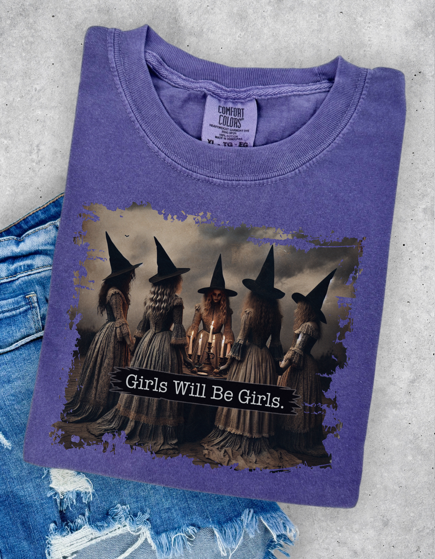 Girls will be girls witches graphic tee